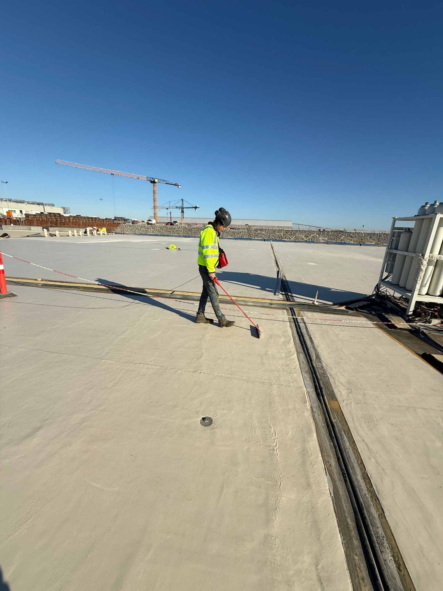Holiday-test af KBT Type 5 membran på et tunnelelements overflade på Femern